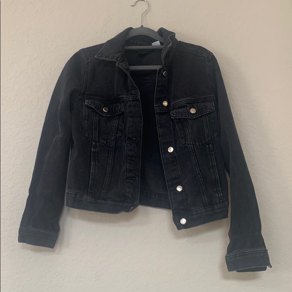 Black denim jacket